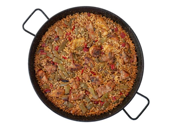 Paella Valenciana con Pollo de Corral y Conejo Campero