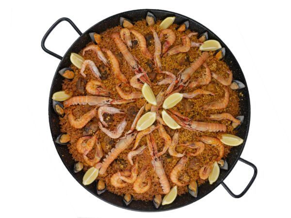 Paella Mixta con Pollo de Corral y Mariscos